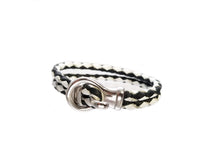 Load image into Gallery viewer, Stainless Steel Black and white Leather Bracelets( SSLB-N004 )