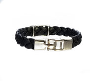 Load image into Gallery viewer, Stainless Steel Black or Brown Leather Bracelets( SSLB-N003 )