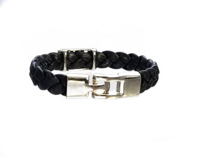 Stainless Steel Black or Brown Leather Bracelets( SSLB-N003 )