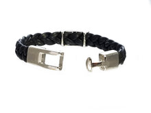 Load image into Gallery viewer, Stainless Steel Black or Brown Leather Bracelets( SSLB-N003 )