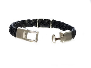 Stainless Steel Black or Brown Leather Bracelets( SSLB-N003 )