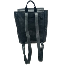 Load image into Gallery viewer, Unisex Black Genuine Leather Backpack