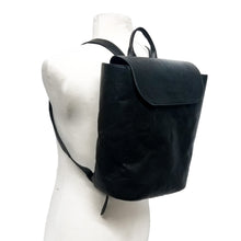 Load image into Gallery viewer, Unisex Black Genuine Leather Backpack