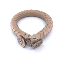 Load image into Gallery viewer, Light Beige Hand Braided Men&#39;s Bracelet