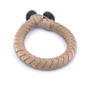 Light Beige Hand Braided Men's Bracelet