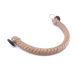 Light Beige Hand Braided Men's Bracelet