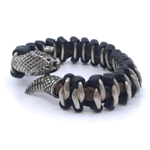 Sterling Silver & leather Bracelet