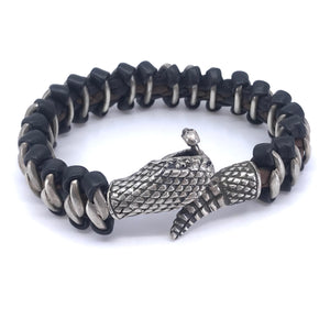 Sterling Silver & leather Bracelet