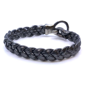 Simple Hand Braided Genuine Leather and Stainles Steel Clasp