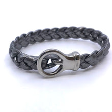 Load image into Gallery viewer, Simple Hand Braided Genuine Leather and Stainles Steel Clasp