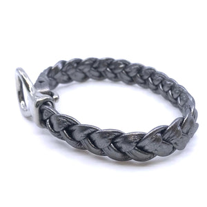 Simple Hand Braided Genuine Leather and Stainles Steel Clasp