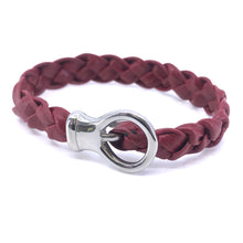 Load image into Gallery viewer, Simple Hand Braided Genuine Leather and Stainles Steel Clasp