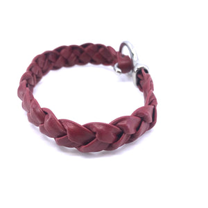 Simple Hand Braided Genuine Leather and Stainles Steel Clasp