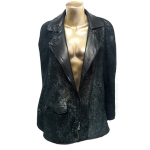 Genuine Black Leather Oversize Sleeveless Cape