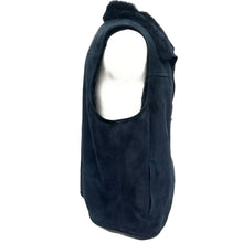 Load image into Gallery viewer, Navy Blue Genuine Suede Leather Vest