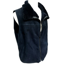Load image into Gallery viewer, Navy Blue Genuine Suede Leather Vest
