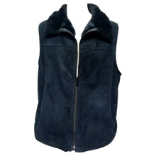 Load image into Gallery viewer, Navy Blue Genuine Suede Leather Vest
