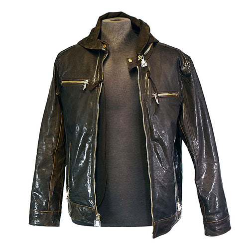 Men's Brown Biker Lamb Leather Jacket,