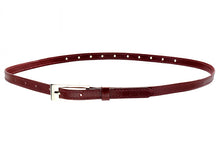 Load image into Gallery viewer, Genuine burgundy Leather half inch adjustable belt