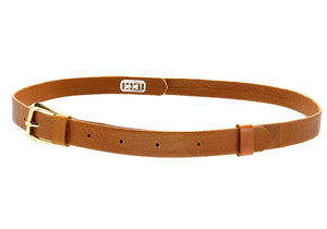 Genuine brown Leather 3/4 of inch adjustable belt