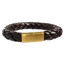 Load image into Gallery viewer, Hand Braided Genuine Leather Bracelet with Stainless Steel Magnetic Clasp