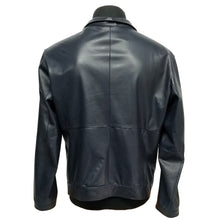 Load image into Gallery viewer, Men&#39;s Navy Blue Lamb Leather Jacket,