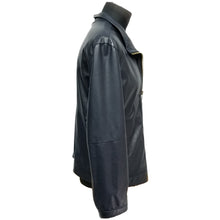 Load image into Gallery viewer, Men&#39;s Navy Blue Lamb Leather Jacket,