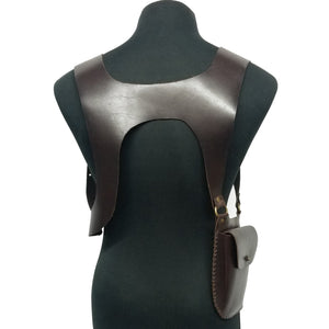 Chocolate Brown One Piece Leather Harness