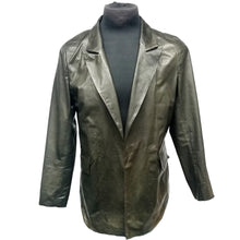 Load image into Gallery viewer, Genuine Military Green Lamb Leather Coat.