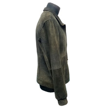Load image into Gallery viewer, Men&#39;s Forest Green Suede Lamb Leather Jacket,