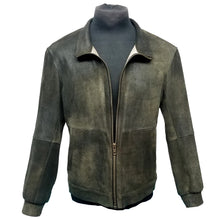 Load image into Gallery viewer, Men&#39;s Forest Green Suede Lamb Leather Jacket,
