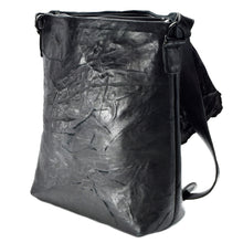 Load image into Gallery viewer, Black Genuine Lamb Leather Messenger Bag