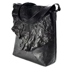 Load image into Gallery viewer, Black Genuine Lamb Leather Messenger Bag