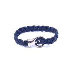 Load image into Gallery viewer, Simple Hand Braided Genuine Leather and Stainles Steel Clasp